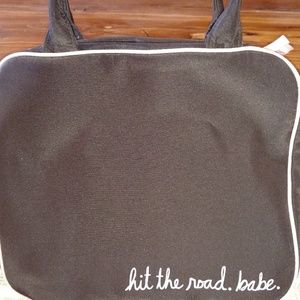4 Pc Brown & Pink Handled Travel Case